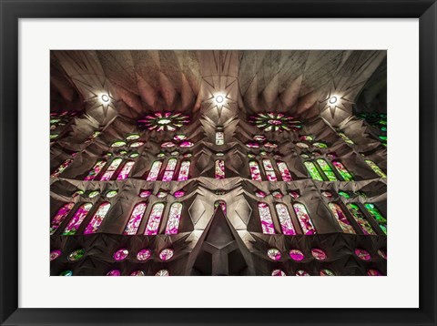 Framed Colorful Barcelona 3 Print