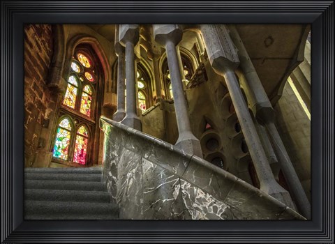 Framed Colorful Barcelona 7 Print