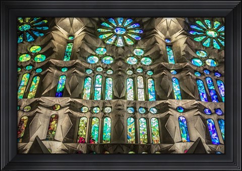 Framed Colorful Barcelona 8 Print