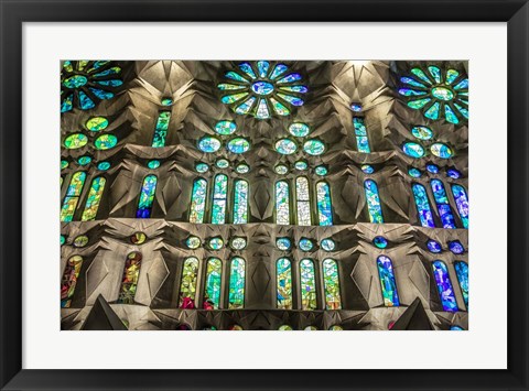 Framed Colorful Barcelona 8 Print