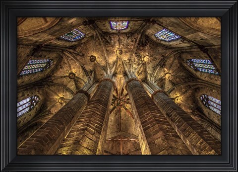 Framed Barcelona Cathedral Print