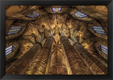 Framed Barcelona Cathedral Print