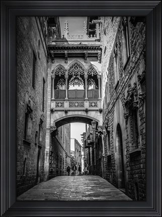Framed Barri Gotica Barcelona Print
