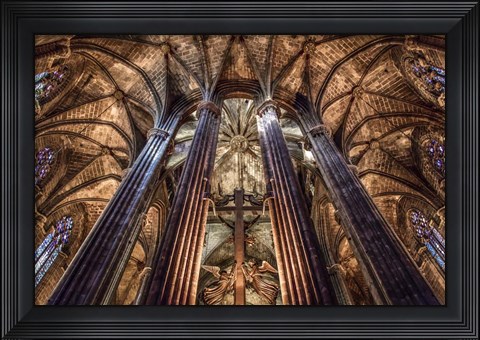 Framed Barcelona Cathedral 2 Print