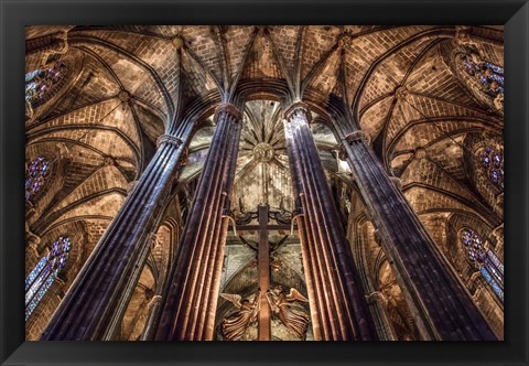 Framed Barcelona Cathedral 2 Print