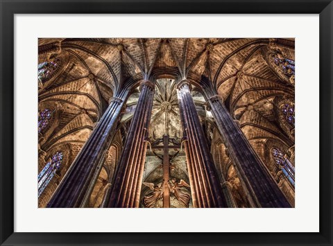 Framed Barcelona Cathedral 2 Print