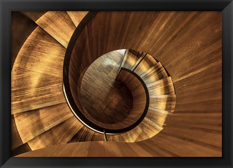 Framed Wooden Staircase Print