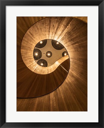 Framed Wooden Staircase 2 Print