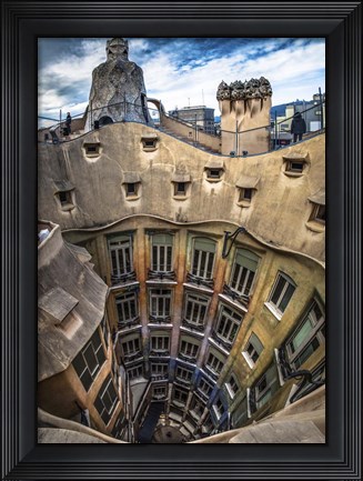 Framed Colorful Barcelona 12 Print