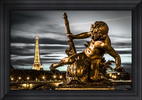 Framed Paris Bridge Print