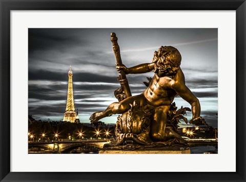 Framed Paris Bridge Print