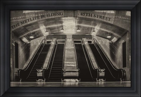 Framed New York Metlife sepia Print