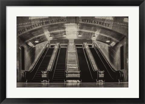 Framed New York Metlife sepia Print