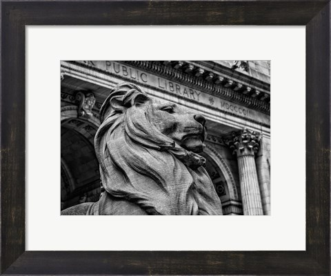 Framed New York Public Libray Black/White Print