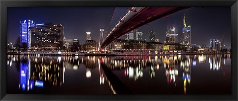 Framed Holbeinsteg Frankfurt Print