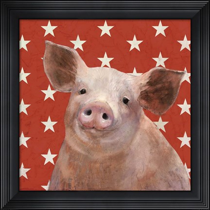 Framed Patriotic Farm III Print