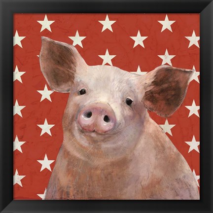 Framed Patriotic Farm III Print