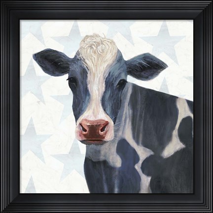 Framed Patriotic Farm I Print