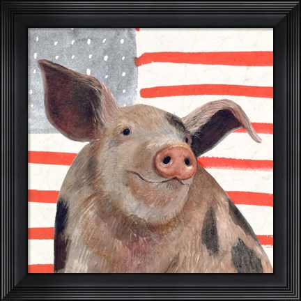 Framed Patriotic Farm IV Print