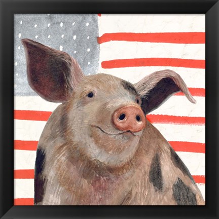 Framed Patriotic Farm IV Print