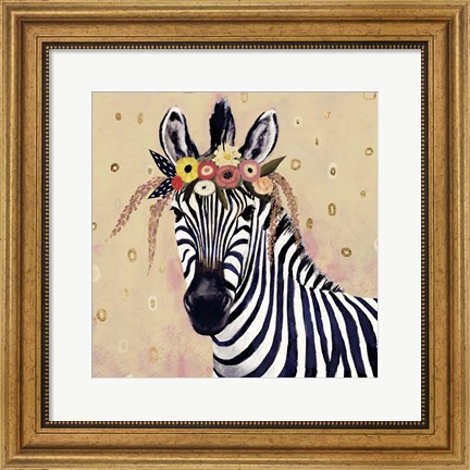 Framed Klimt Zebra II Print