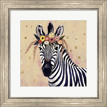 Framed Klimt Zebra II Print