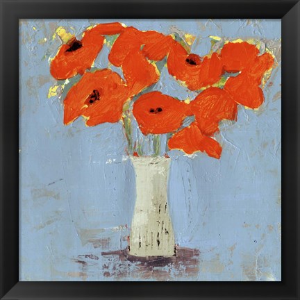 Framed Orange Poppy Impression I Print