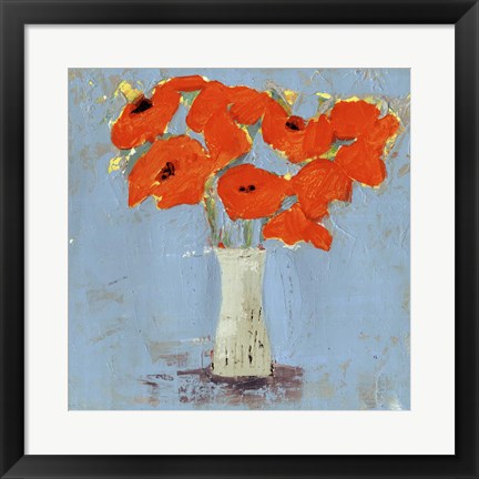 Framed Orange Poppy Impression I Print