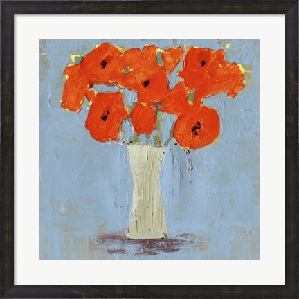 Framed Orange Poppy Impression II Print