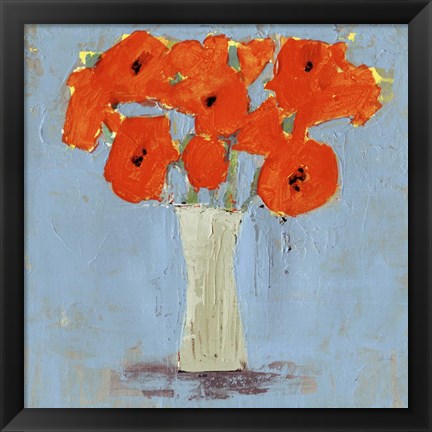 Framed Orange Poppy Impression II Print