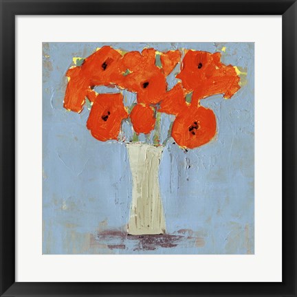 Framed Orange Poppy Impression II Print