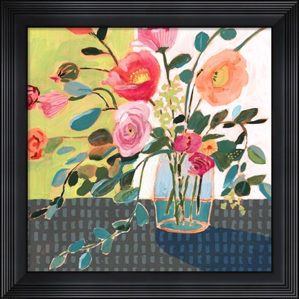 Framed Quirky Bouquet II Print