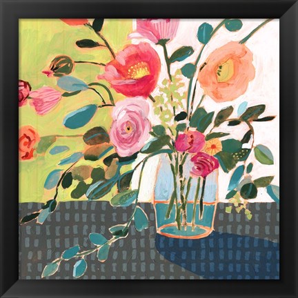 Framed Quirky Bouquet II Print