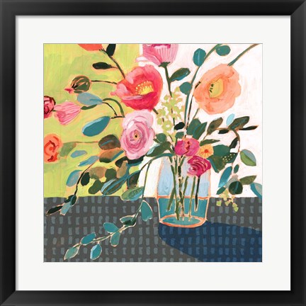 Framed Quirky Bouquet II Print