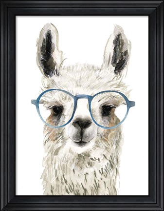 Framed Hip Llama II Print