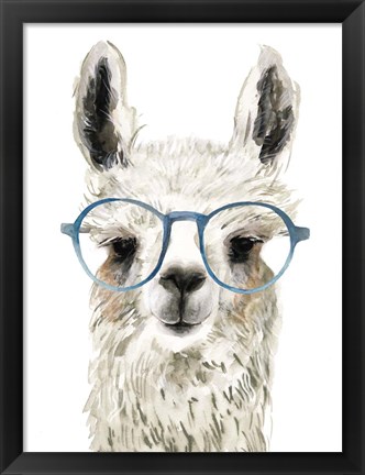 Framed Hip Llama II Print