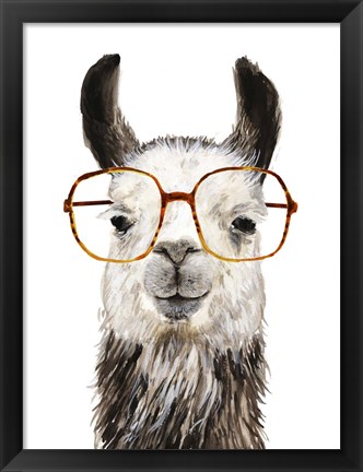 Framed Hip Llama III Print