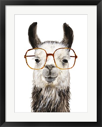 Framed Hip Llama III Print