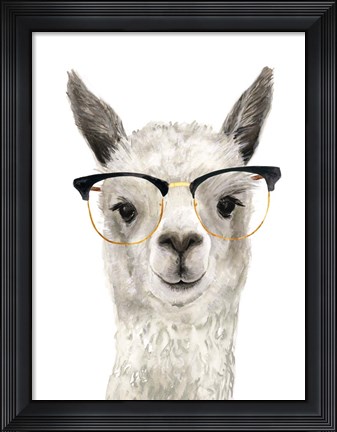 Framed Hip Llama IV Print
