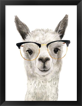 Framed Hip Llama IV Print