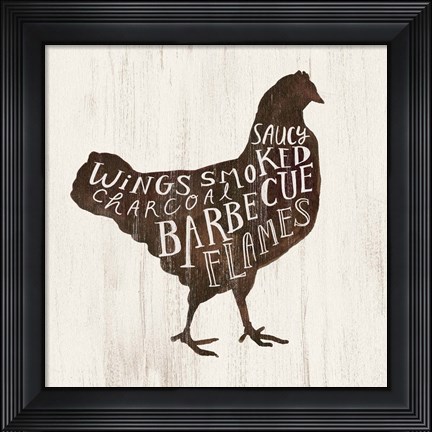 Framed Farmhouse BBQ III Print