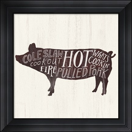 Framed Farmhouse BBQ IV Print
