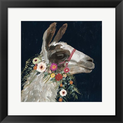 Framed Lovely Llama I Print