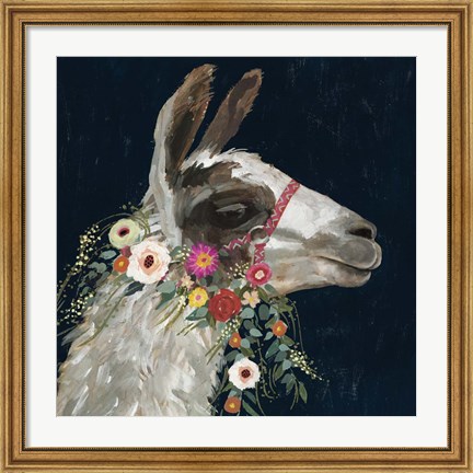 Framed Lovely Llama I Print