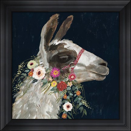 Framed Lovely Llama I Print