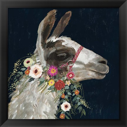 Framed Lovely Llama I Print