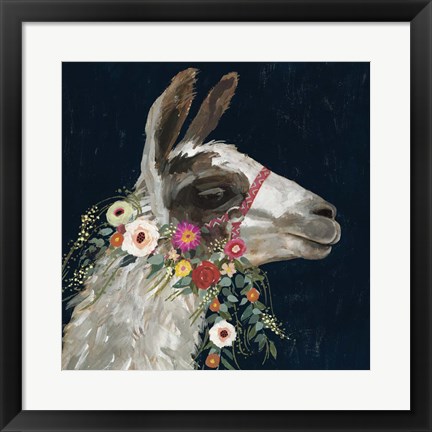 Framed Lovely Llama I Print