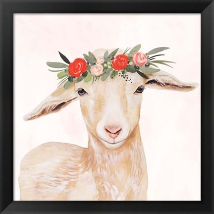 Framed Garden Goat I Print