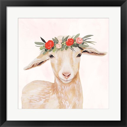 Framed Garden Goat I Print