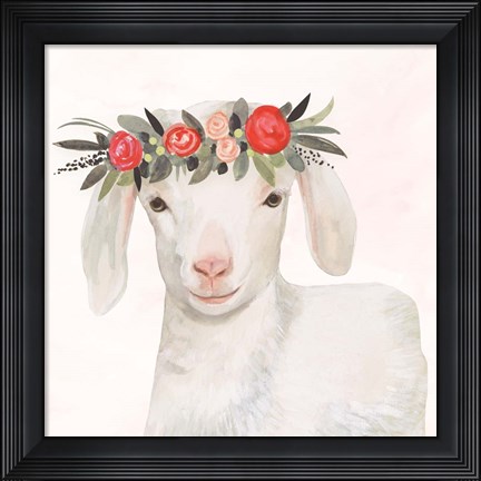 Framed Garden Goat IV Print